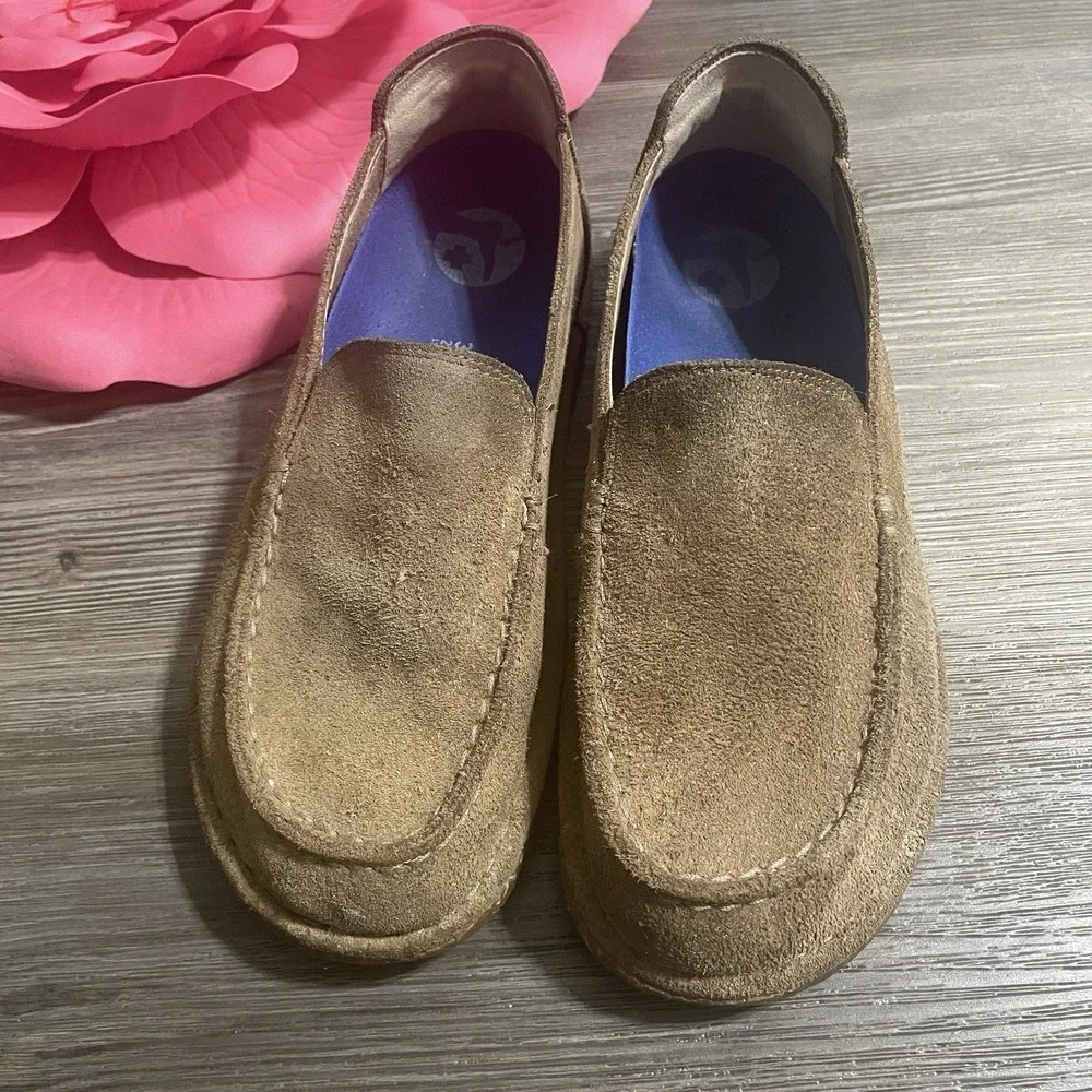 BIRKENSTOCK Utti Brown Suede Slip On Loafer Shoes 38/US 7 Loafer Granola Crunchy